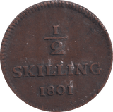 1801 SWEDEN HALF SHILLING - WORLD COINS - Cambridgeshire Coins