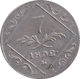 1802 SILVER 7 KREUTZER AUSTRIA - SILVER WORLD COINS - Cambridgeshire Coins