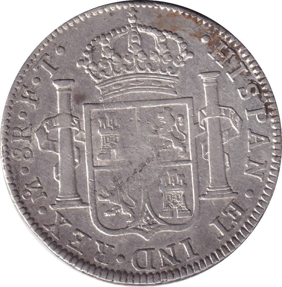 1802 SILVER 8 REALES MEXICO SPANISH COLONY - SILVER WORLD COINS - Cambridgeshire Coins