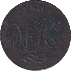 1803 PENNY TOKEN STAFFORDSHIRE CASTLE - PENNY TOKEN - Cambridgeshire Coins