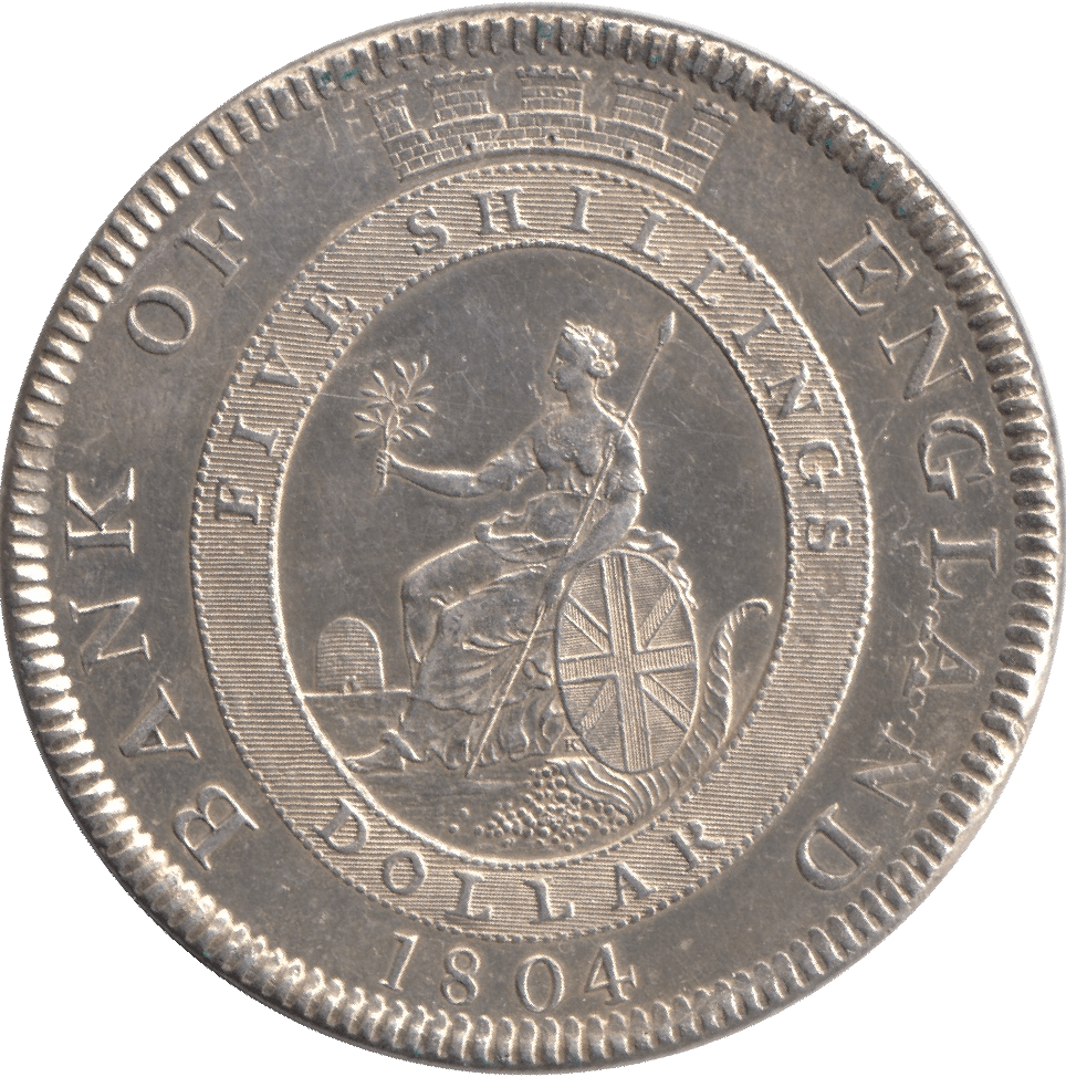 1804 FIVE SHILLINGS BANK OF ENGLAND ( UNC ) - BANK TOKEN - Cambridgeshire Coins