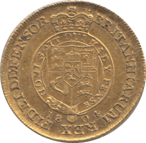1804 GOLD HALF GUINEA ( GVF ) - GUINEAS - Cambridgeshire Coins