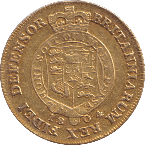 1804 GOLD HALF GUINEA ( GVF ) - GUINEAS - Cambridgeshire Coins
