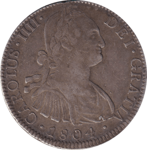 1804 SILVER 8 REALES MEXICO SPANISH COLONY - SILVER WORLD COINS - Cambridgeshire Coins