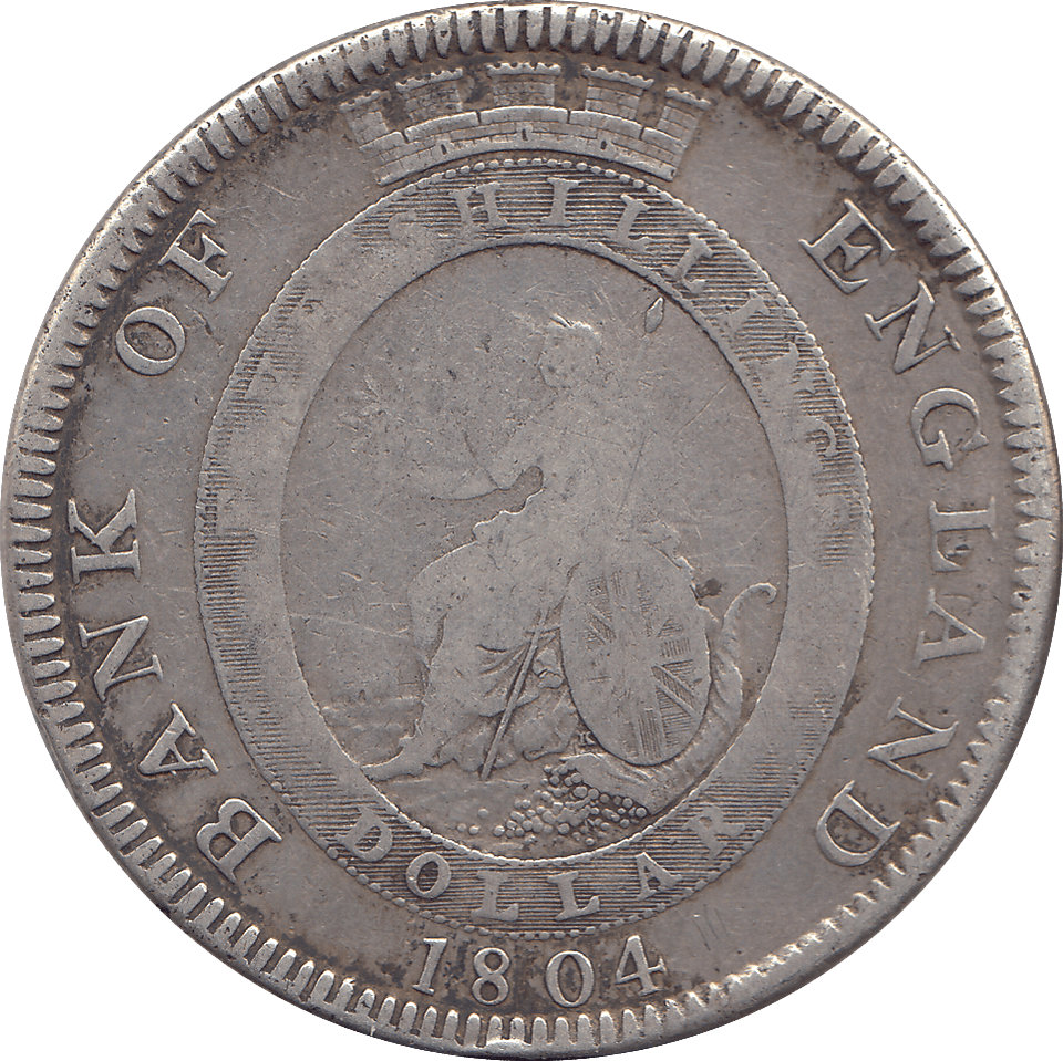 1804 SILVER BANK OF ENGLAND TRADE TOKEN 5 SHILLINGS GEORGE III - BANK TOKEN - Cambridgeshire Coins