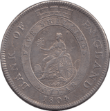 1804 SILVER BANK OF ENGLAND TRADE TOKEN 5 SHILLINGS GEORGE III - BANK TOKEN - Cambridgeshire Coins
