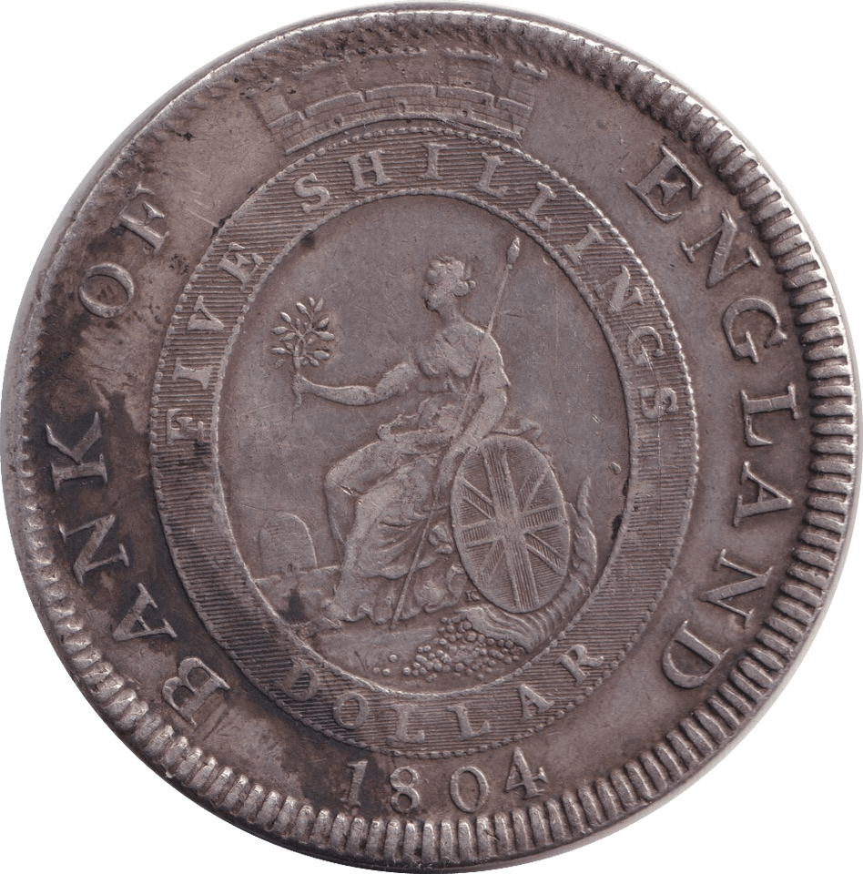 1804 SILVER BANK OF ENGLAND TRADE TOKEN 5 SHILLINGS GEORGE III - BANK TOKEN - Cambridgeshire Coins
