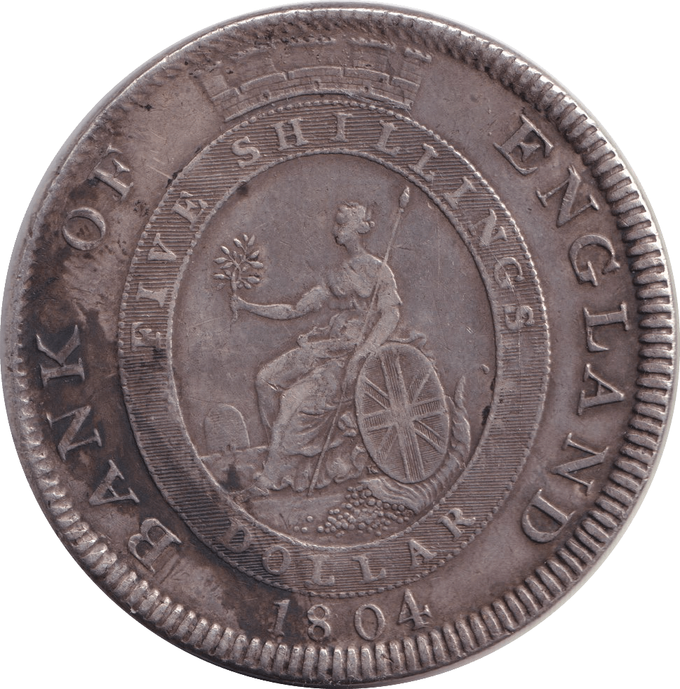 1804 SILVER BANK OF ENGLAND TRADE TOKEN 5 SHILLINGS GEORGE III - BANK TOKEN - Cambridgeshire Coins