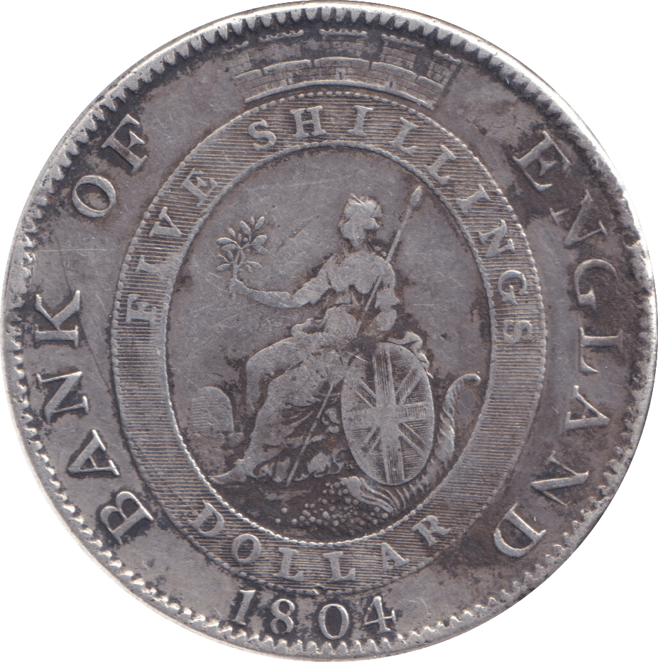 1804 SILVER BANK OF ENGLAND TRADE TOKEN 5 SHILLINGS GEORGE III - BANK TOKEN - Cambridgeshire Coins