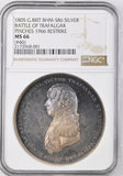 1805 BATTLE OF TRAFALGAR PINCHES 1966 RESTRIKE SILVER MS 66 - NGC OTHER COINS - Cambridgeshire Coins