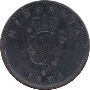 1805 PENNY IRELAND - WORLD COINS - Cambridgeshire Coins
