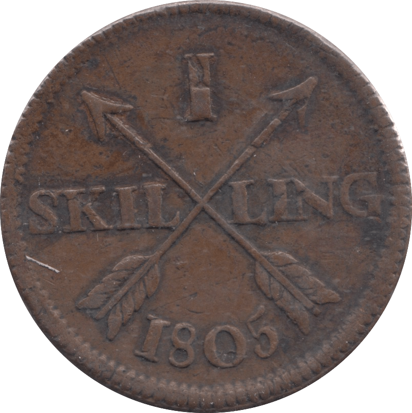 1805 SWEDEN SHILLING - WORLD COINS - Cambridgeshire Coins