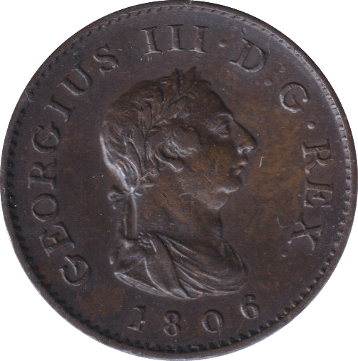 1806 FARTHING ( AUNC ) - FARTHING - Cambridgeshire Coins