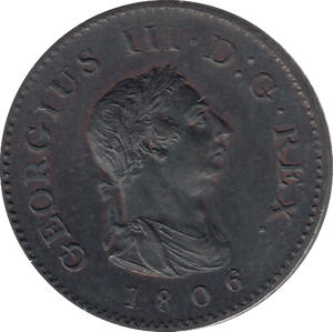 1806 FARTHING ( AUNC ) - FARTHING - Cambridgeshire Coins
