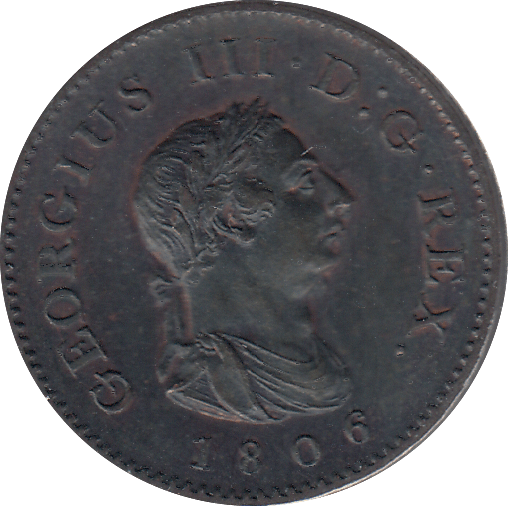 1806 FARTHING ( AUNC ) - FARTHING - Cambridgeshire Coins