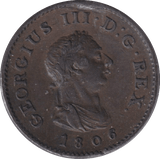 1806 FARTHING ( EF ) - WORLD COINS - Cambridgeshire Coins