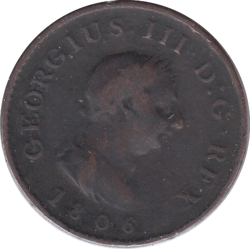 1806 FARTHING ( FINE ) - Farthing - Cambridgeshire Coins