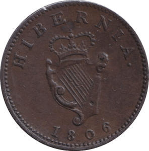 1806 FARTHING IRELAND - WORLD COINS - Cambridgeshire Coins