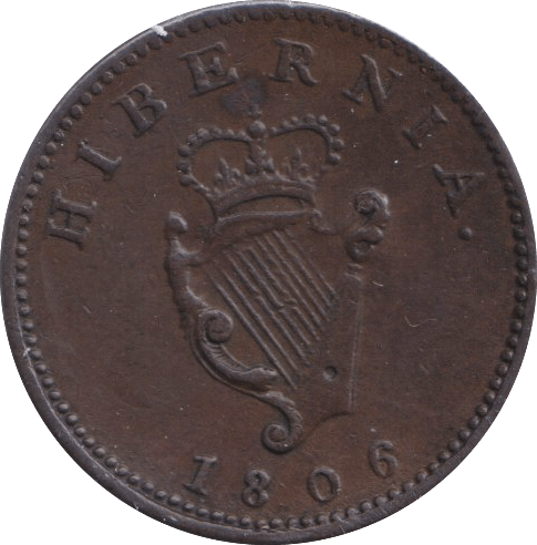 1806 FARTHING IRELAND - WORLD COINS - Cambridgeshire Coins