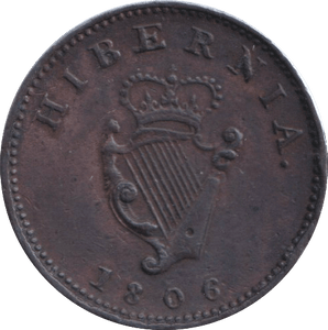 1806 FARTHING IRELAND - WORLD COINS - Cambridgeshire Coins