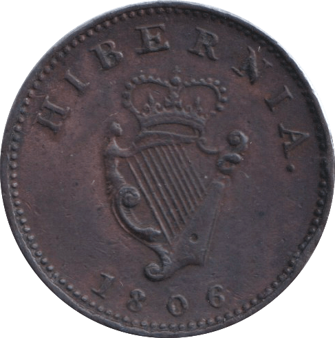 1806 FARTHING IRELAND - WORLD COINS - Cambridgeshire Coins