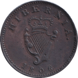 1806 FARTHING IRELAND - WORLD COINS - Cambridgeshire Coins