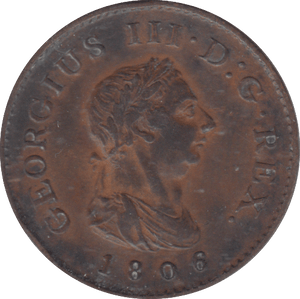 1806 FARTHING ( VF ) - FARTHING - Cambridgeshire Coins