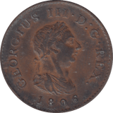 1806 FARTHING ( VF ) - FARTHING - Cambridgeshire Coins