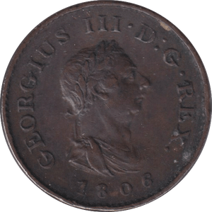 1806 FARTHING ( VF ) - FARTHING - Cambridgeshire Coins