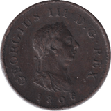 1806 FARTHING ( VF ) - FARTHING - Cambridgeshire Coins