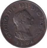 1806 FARTHING ( VF ) - FARTHING - Cambridgeshire Coins