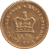 1806 GOLD THIRD GUINEA ( EF ) - GUINEAS - Cambridgeshire Coins
