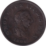 1806 HALF PENNY ( GF ) - HALFPENNY - Cambridgeshire Coins