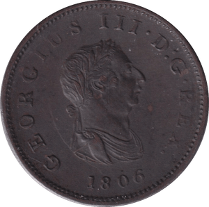 1806 HALFPENNY ( EF ) - HALFPENNY - Cambridgeshire Coins