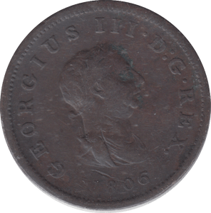 1806 HALFPENNY ( FINE ) - HALFPENNY - Cambridgeshire Coins