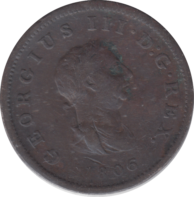 1806 HALFPENNY ( FINE ) - HALFPENNY - Cambridgeshire Coins