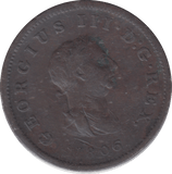 1806 HALFPENNY ( FINE ) - HALFPENNY - Cambridgeshire Coins