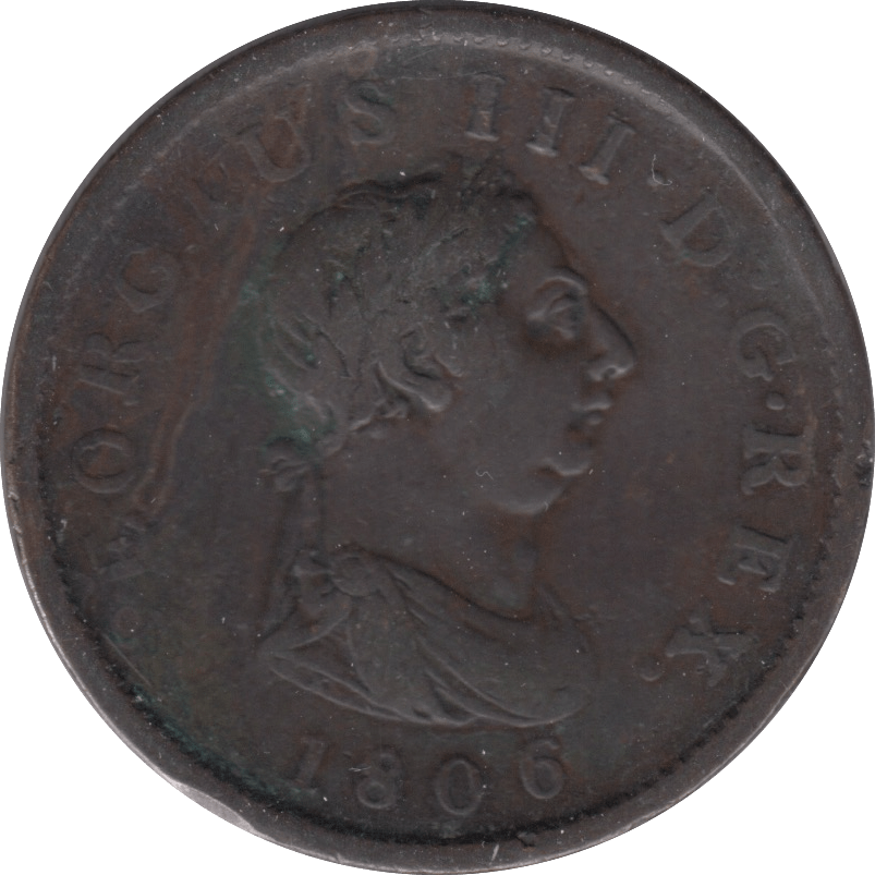 1806 HALFPENNY ( FINE ) - Halfpenny - Cambridgeshire Coins