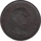 1806 HALFPENNY ( FINE ) - Halfpenny - Cambridgeshire Coins