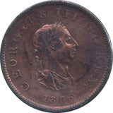 1806 HALFPENNY (FINE) - HALFPENNY - Cambridgeshire Coins