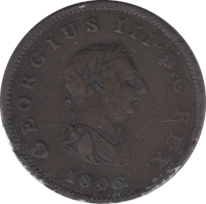 1806 HALFPENNY ( GF ) - Halfpenny - Cambridgeshire Coins