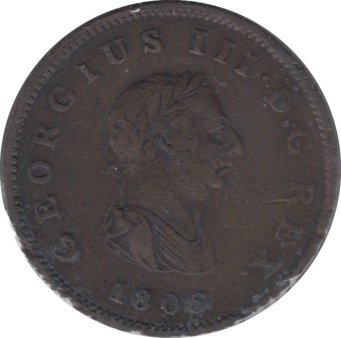 1806 HALFPENNY ( GF ) - Halfpenny - Cambridgeshire Coins