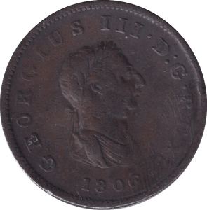 1806 HALFPENNY ( GF ) - HALFPENNY - Cambridgeshire Coins