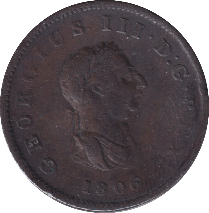1806 HALFPENNY ( GF ) - HALFPENNY - Cambridgeshire Coins