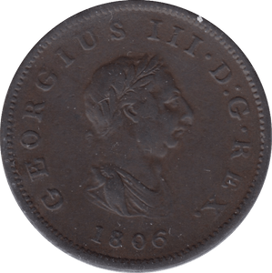 1806 HALFPENNY ( GF ) - Halfpenny - Cambridgeshire Coins