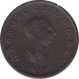 1806 HALFPENNY ( GF ) - Halfpenny - Cambridgeshire Coins