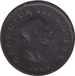 1806 HALFPENNY ( GF ) - HALFPENNY - Cambridgeshire Coins