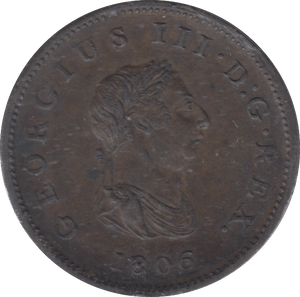 1806 HALFPENNY ( GVF ) - HALFPENNY - Cambridgeshire Coins