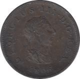 1806 HALFPENNY ( GVF ) - HALFPENNY - Cambridgeshire Coins