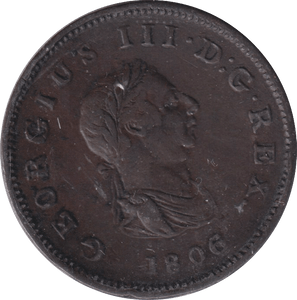 1806 HALFPENNY ( GVF ) - HALFPENNY - Cambridgeshire Coins